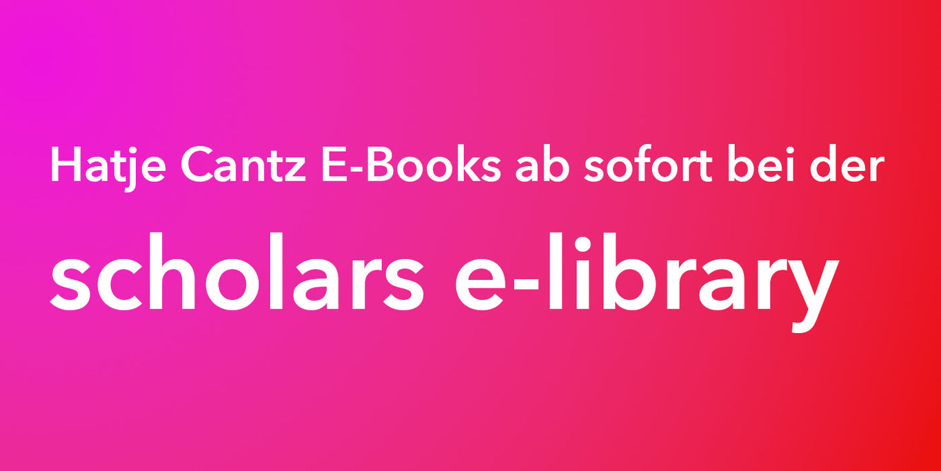 HATJE CANTZ JETZT AUCH BEI UTB E-LIBRARY