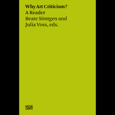 Cover Why Art Criticism? A Reader