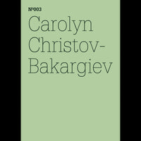 Ein minimalistisches, hellgrünes Cover mit dem Namen Carolyn Christov-Bakargiev und der Nummer Nº003 in dünner, schwarzer Schrift.