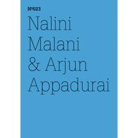 Ein blaues Cover mit dem Text Nº023, Nalini Malani & Arjun Appadurai in schwarzer Serifenschrift.