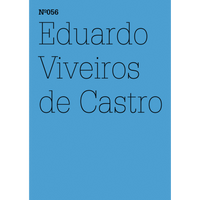 Ein blaues Cover mit dem Text Nº056 und dem Namen Eduardo Viveiros de Castro in dünner, schwarzer Schrift.