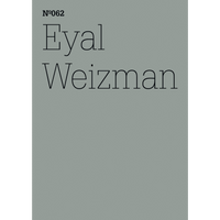 Ein minimalistisches Buchcover zeigt den Text Nº062 Eyal Weizman in einer dünnen schwarzen Schrift auf einem salbeigrünen Hintergrund.