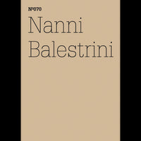 Ein beiges Buchcover mit dem Text Nº070 und Nanni Balestrini in schwarzer Schrift.
