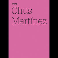 Das Cover der Ausgabe Nº075 zeigt den Namen Chus Martínez in schwarzer Schrift auf einem pinken Hintergrund.