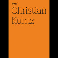 Ein minimalistisches, orangefarbenes Buchcover mit dem Namen Christian Kuhtz und der Nummer 081 in schwarzer Schrift.