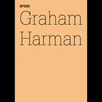 Ein pfirsichfarbenes Cover mit dem Text Graham Harman und Nº085 in schwarzer Schrift.