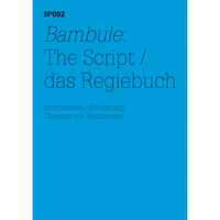 Leuchtend blaues Buchcover mit dem Titel Bambule: The Script / das Regiebuch in schwarzer, serifenloser Schrift.