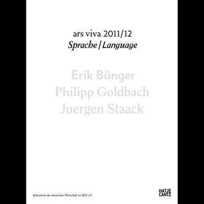 Cover ars viva 11/12. Sprache / Language