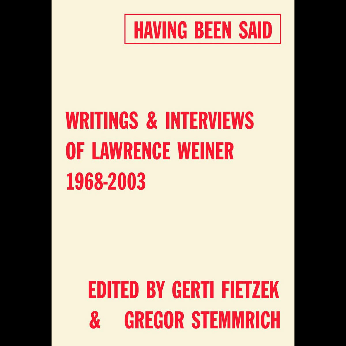 Coverbild Having Been Said