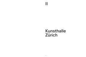 Eine weiße Seite mit schwarzem Text: oben mittig die römische Ziffer II, rechts der Schriftzug Kunsthalle Zürich und unten die Seitenzahl 29.
