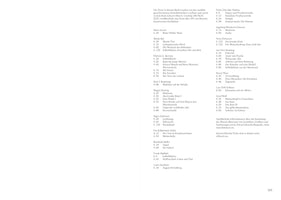 Ein Inhaltsverzeichnis aus einem Buch über Edvard Munch auf Seite 109. Die Seite listet in zwei Spalten die Namen von Kunsthistorikern auf, gefolgt von den Titeln ihrer Textbeiträge und den entsprechenden Seitenzahlen. Oben befindet sich ein kurzer einleitender Absatz. Unten rechts stehen Verweise auf die Webseiten munchmuseet.no und eMunch.no.