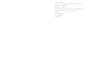 Ein Inhaltsverzeichnis auf Deutsch. Vorwort Tone Hansen 4. Sterne im Fenster. Sechs Jahrzehnte Baselitz und Munch Jon-Ove Steihaug 8. Gruß aus Oslo Georg Baselitz 88. Kampfmotive Sverre Wyller 90. Georg Baselitz. Eine Séance mit den Geistern von Sachsen Christian Weikop 100. Zurechtfinden in der Leere Jon Ove Steihaug & Georg Baselitz 152. Biografie 183. Autorenbiografien 186. Ausgestellte Werke 187. Abbildungen 190.