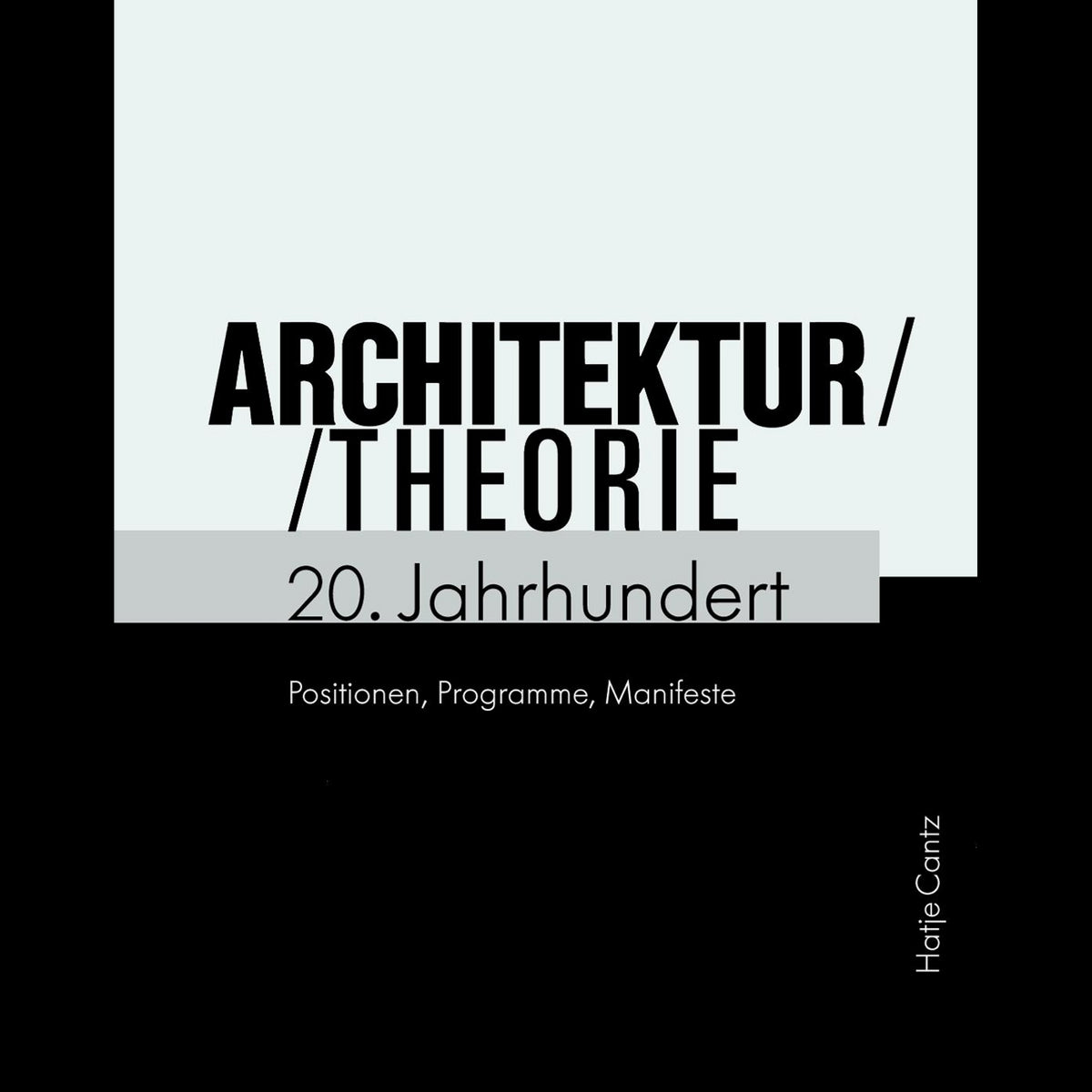 Coverbild Architekturtheorie 20. Jahrhundert